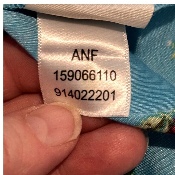 Ambercrombie & Fitch Sz Large CottageCore Costal Spaghetti Cross Back Mini Dress - Picture 10 of 10